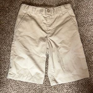 Old Navy boys tan plain front khaki dress shorts sz 8